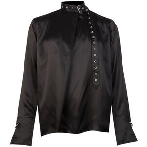 Marques Almeida Silk Satin Buckle Collar Blouse / Small